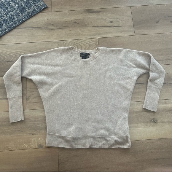 Tahari Extra Fine Merino Wool Sweater in Beige - Picture 2 of 4